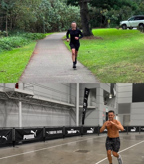 Coach Kev running