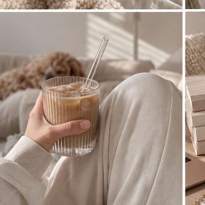 hand holding ice coffee