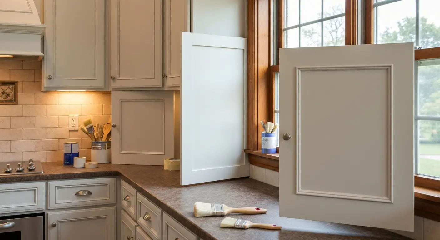 Kitchen cabinet painting and refinishing