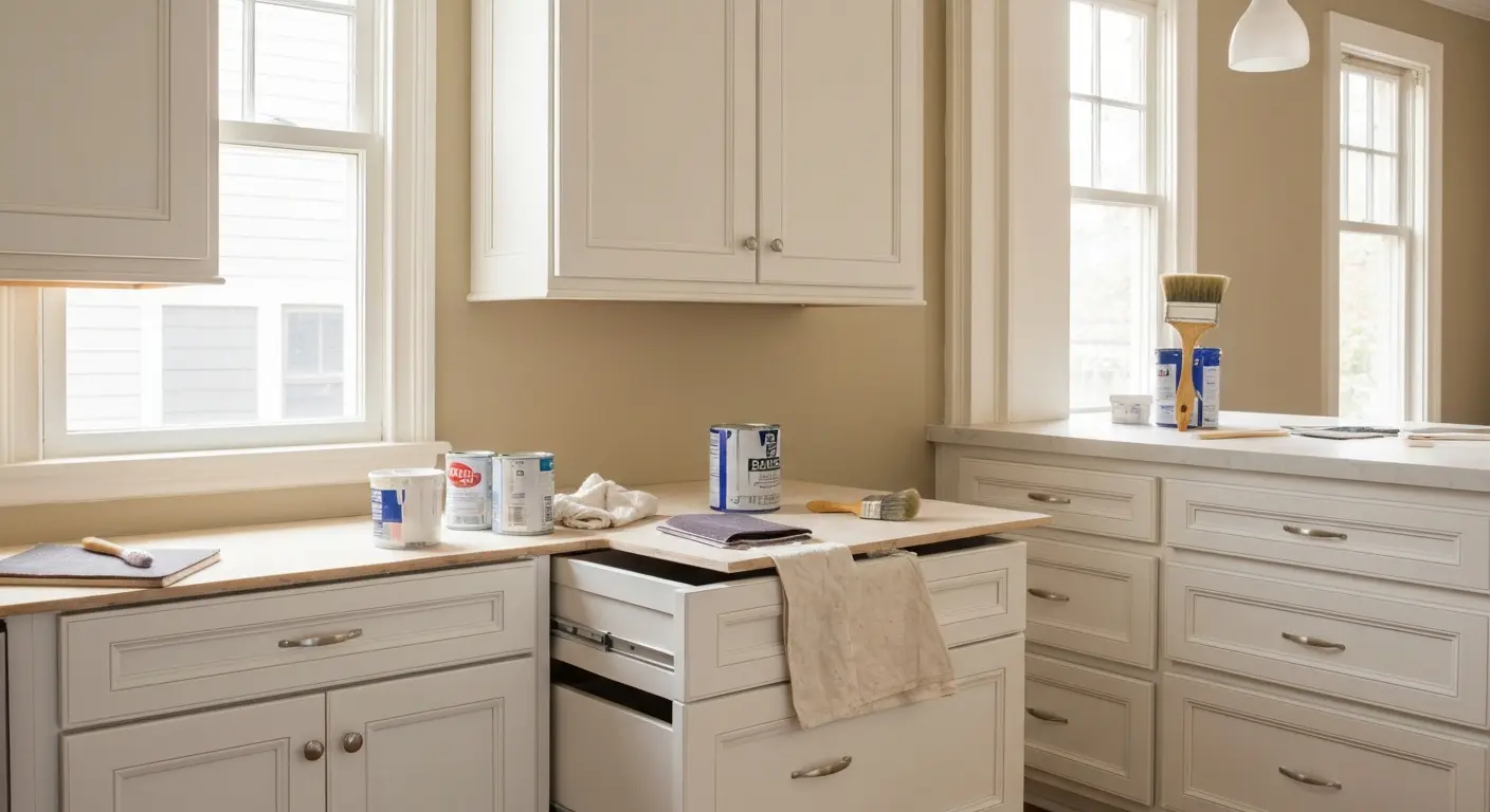 Painted kitchen cabinets