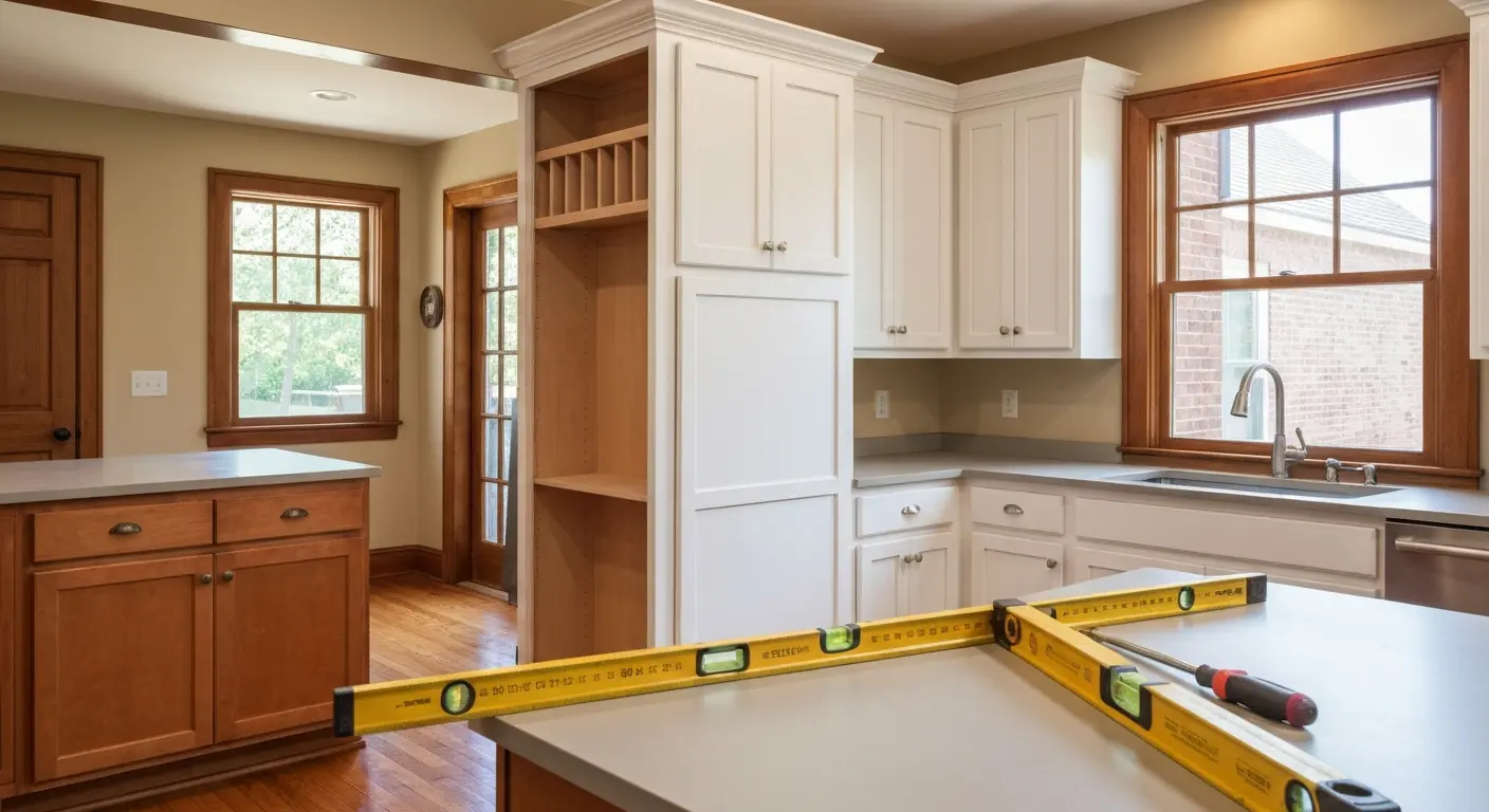 Custom cabinet installation project