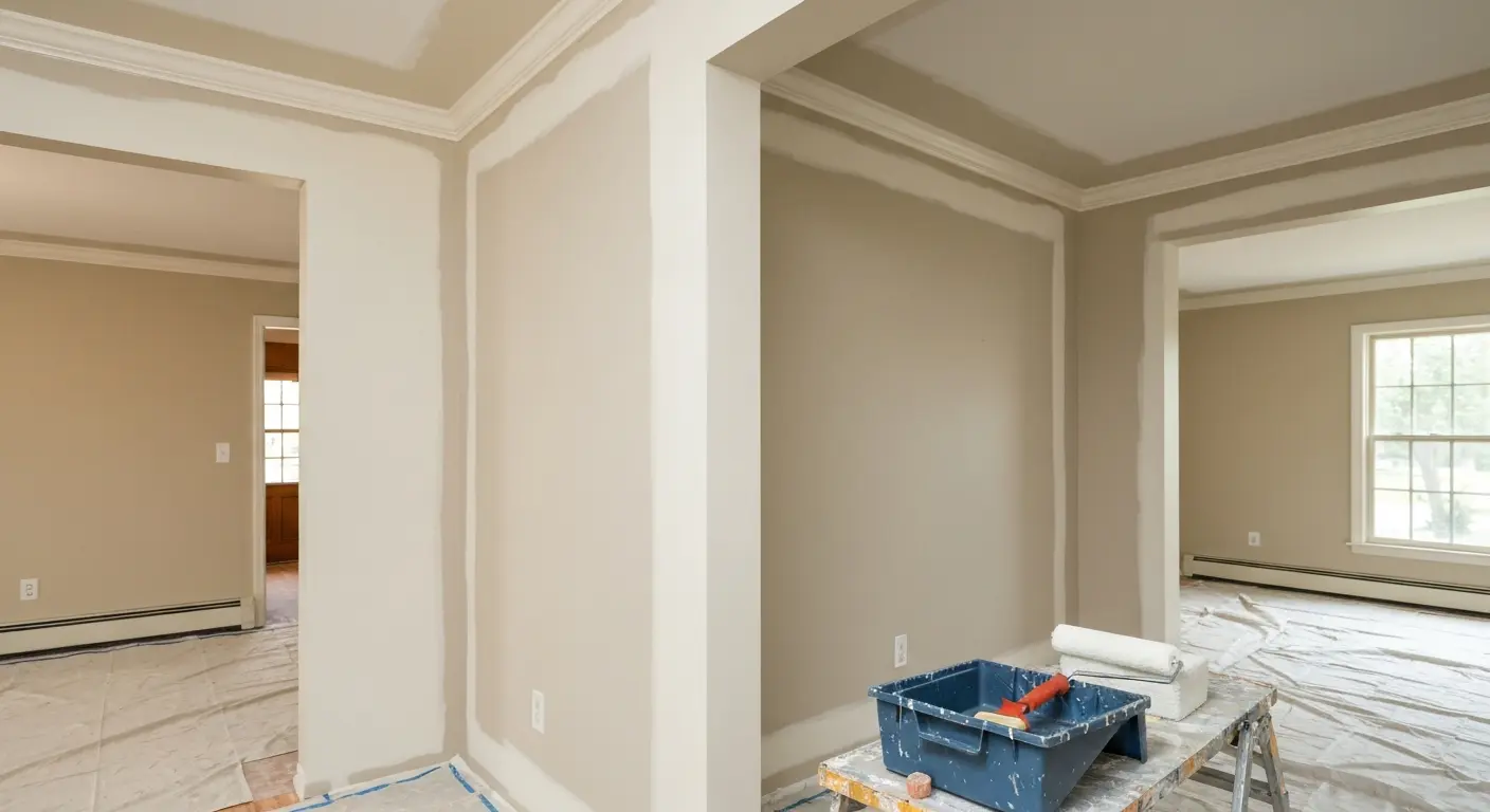 Interior painting work
