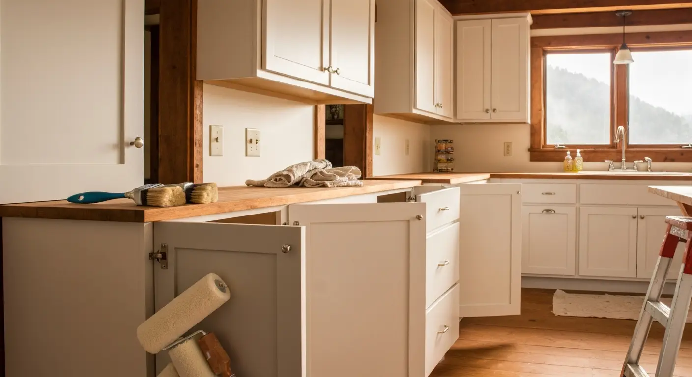 Kitchen cabinet painting and remodel