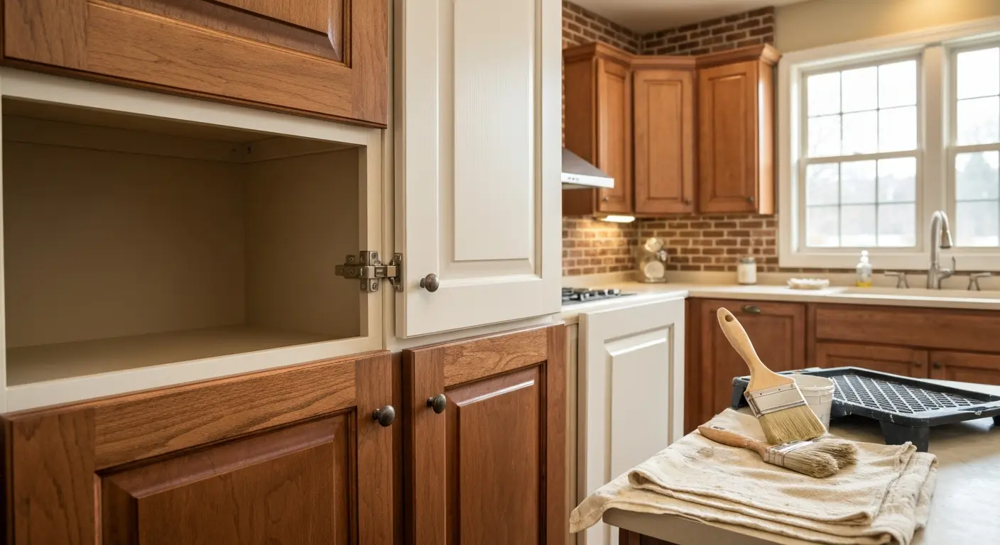 Kitchen cabinet painting and refinishing