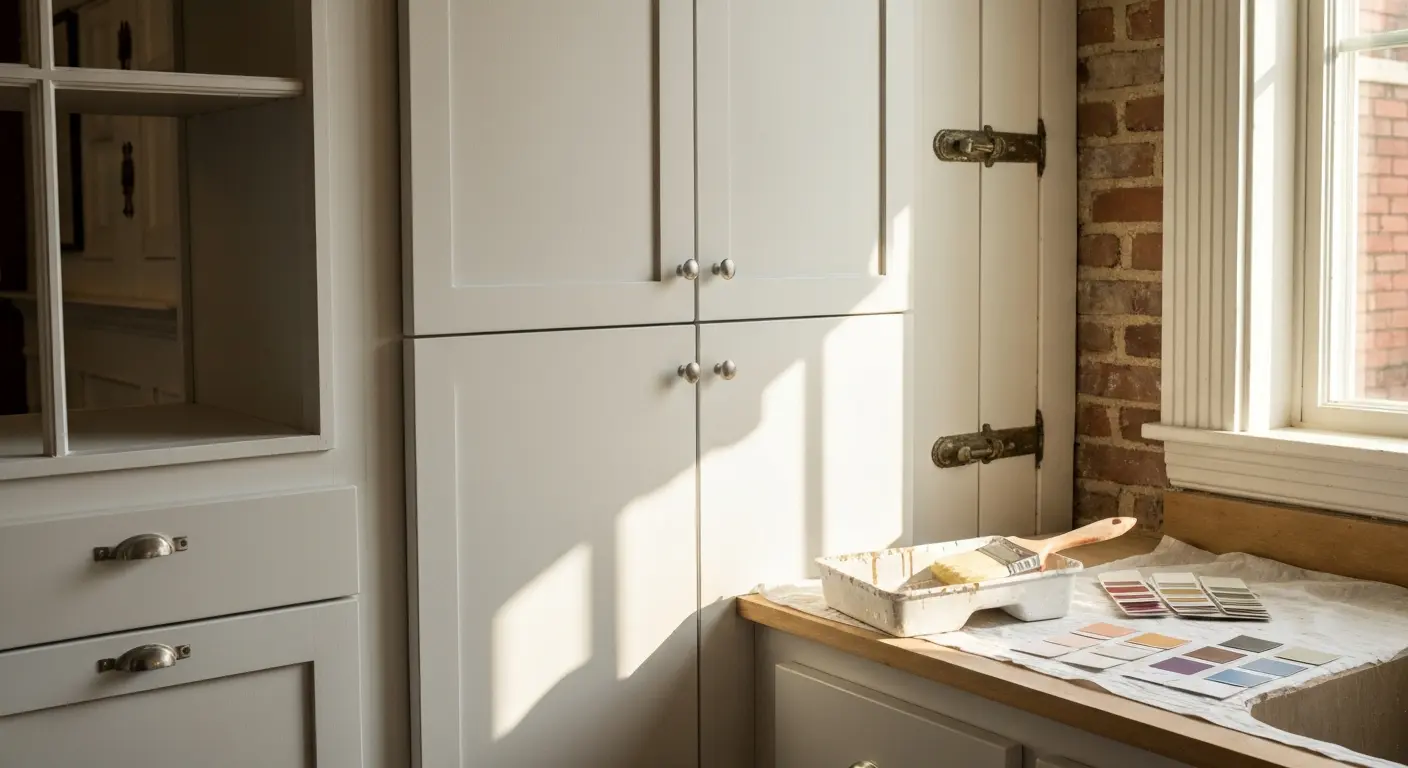 Painted kitchen cabinets in Fishersville home remodel