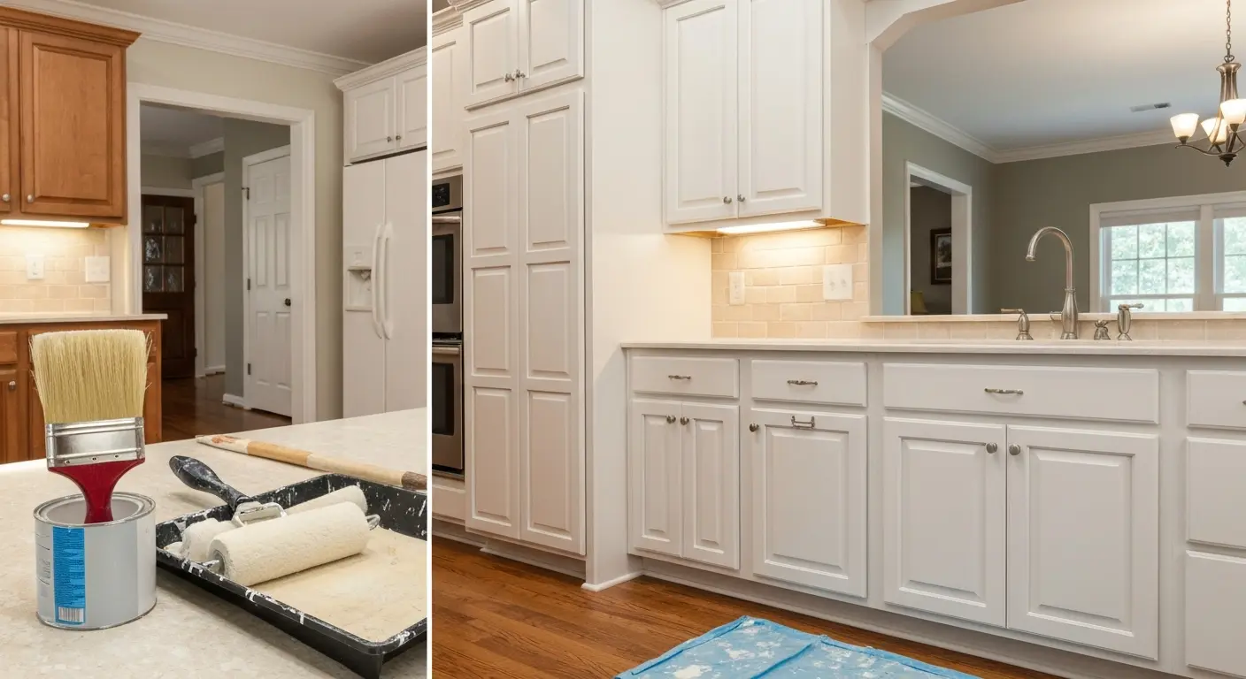 Painted kitchen cabinets