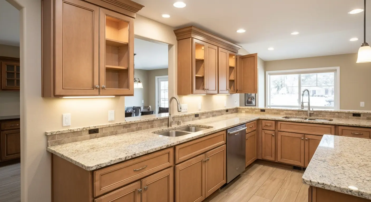 Full kitchen remodel with cabinetry and finishes
