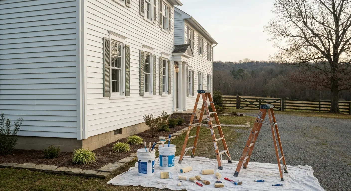 Exterior home painting in Raphine
