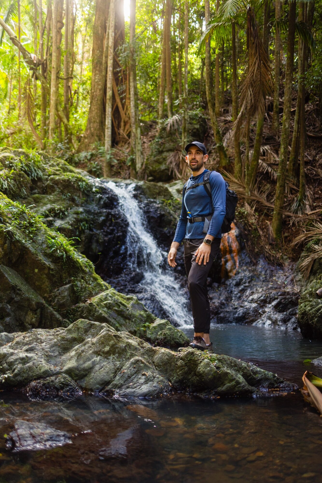 Andrew Cominos in the Australian wilderness