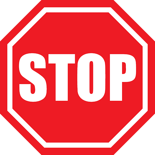 A bold visual stop sign symbolizing pause and awakening