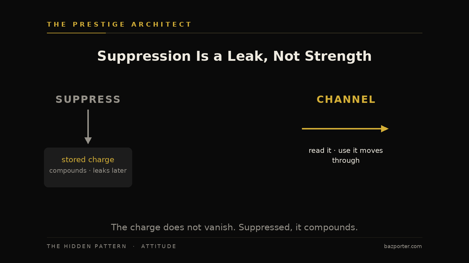 Leader choosing to channel emotion instead of suppression for nervous system regulation Leader choosing to channel emotion instead of suppression for nervous system regulation