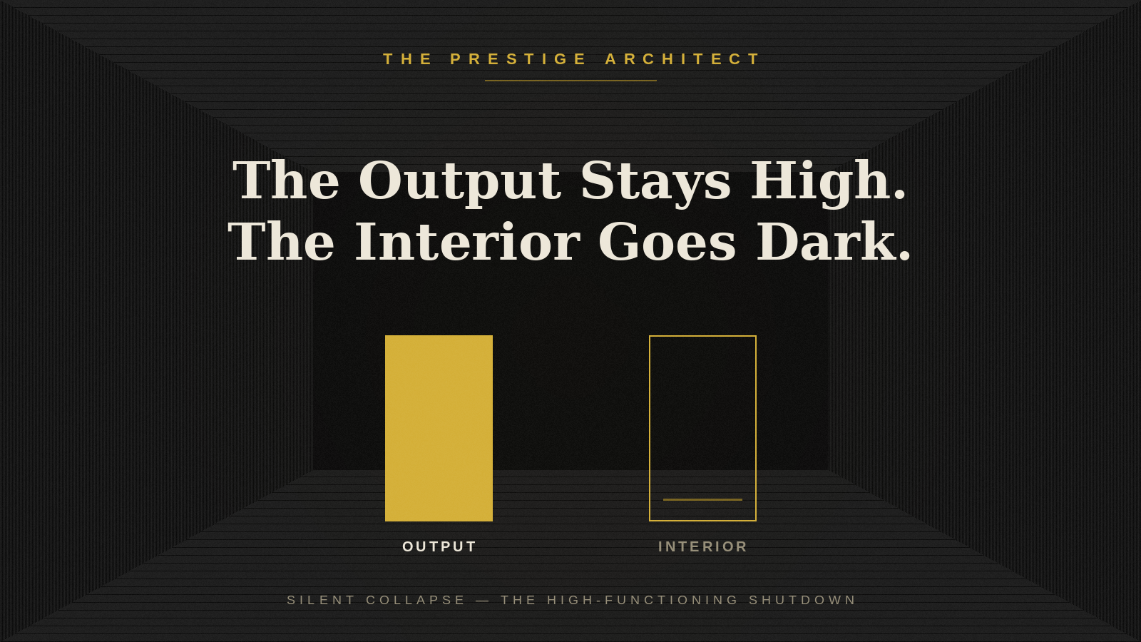 Comparing high output against hollow interior signal in a burnt-out executive — Results pillar