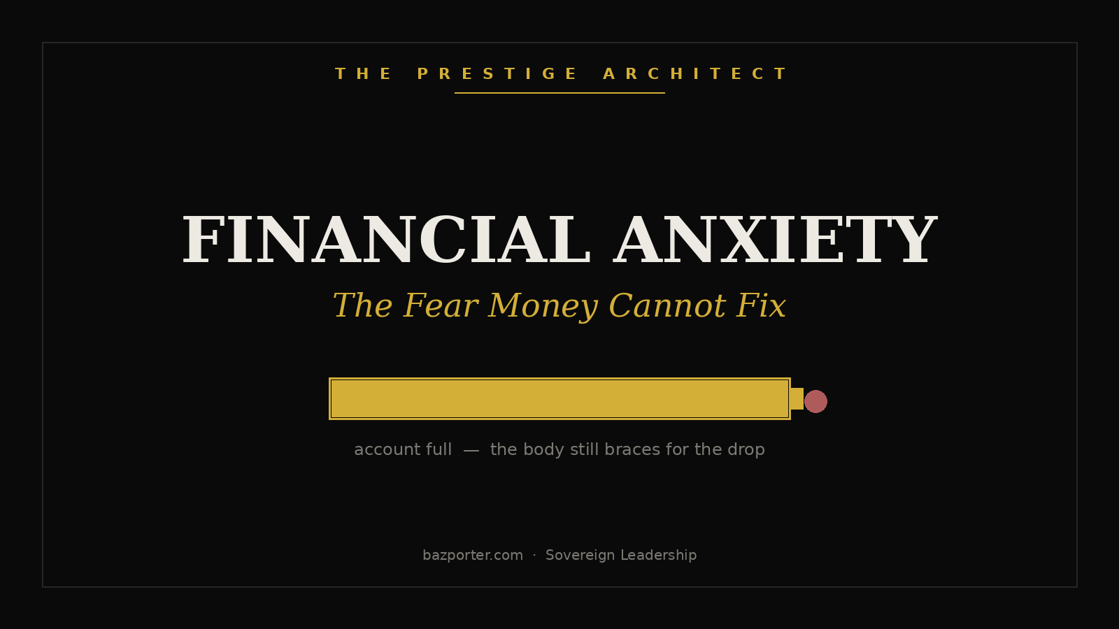 Naming financial anxiety in a high-earning executive through the RAMS Attitude pillar