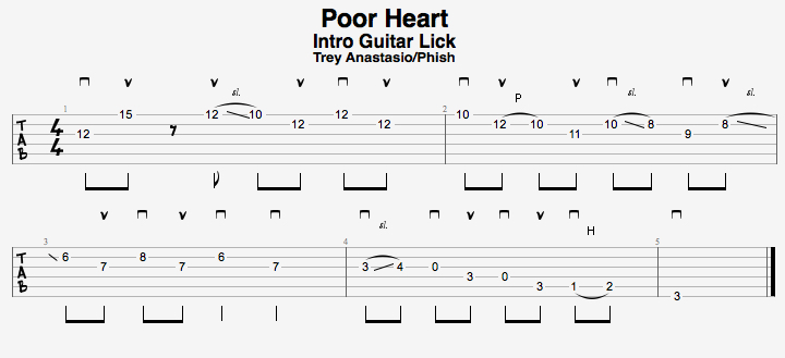 Phish: Poor Heart intro lick
