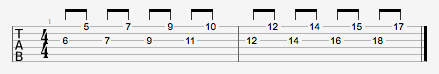 A mixo scale in 6ths