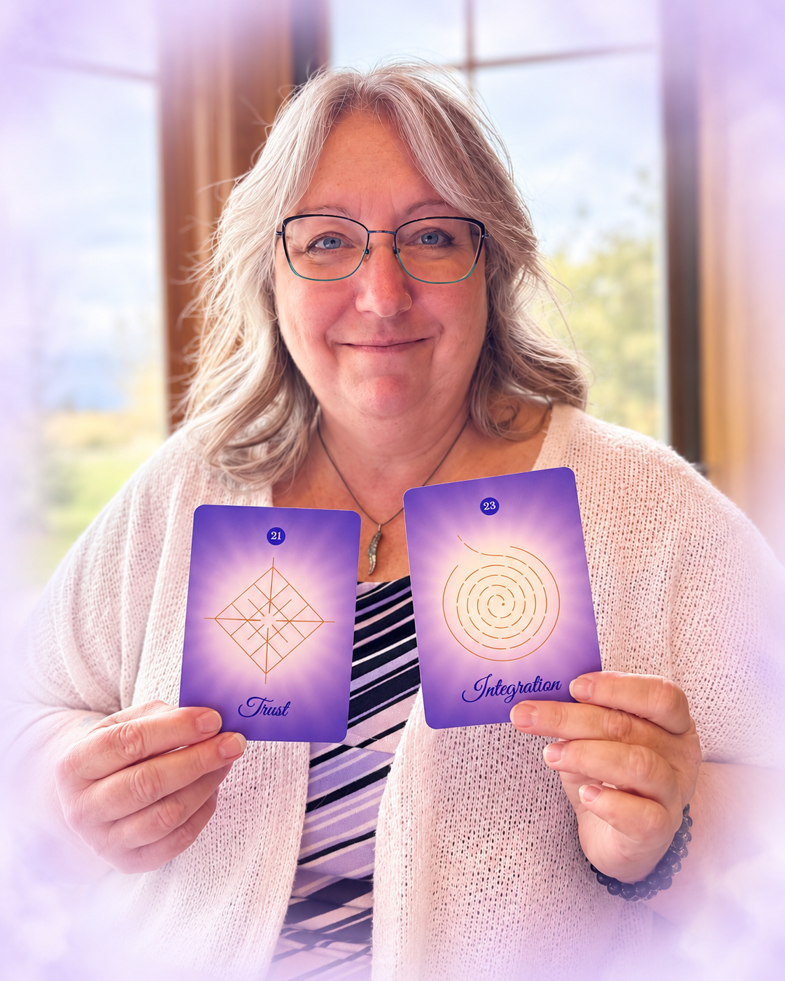 Loya working with the Remembering You deck