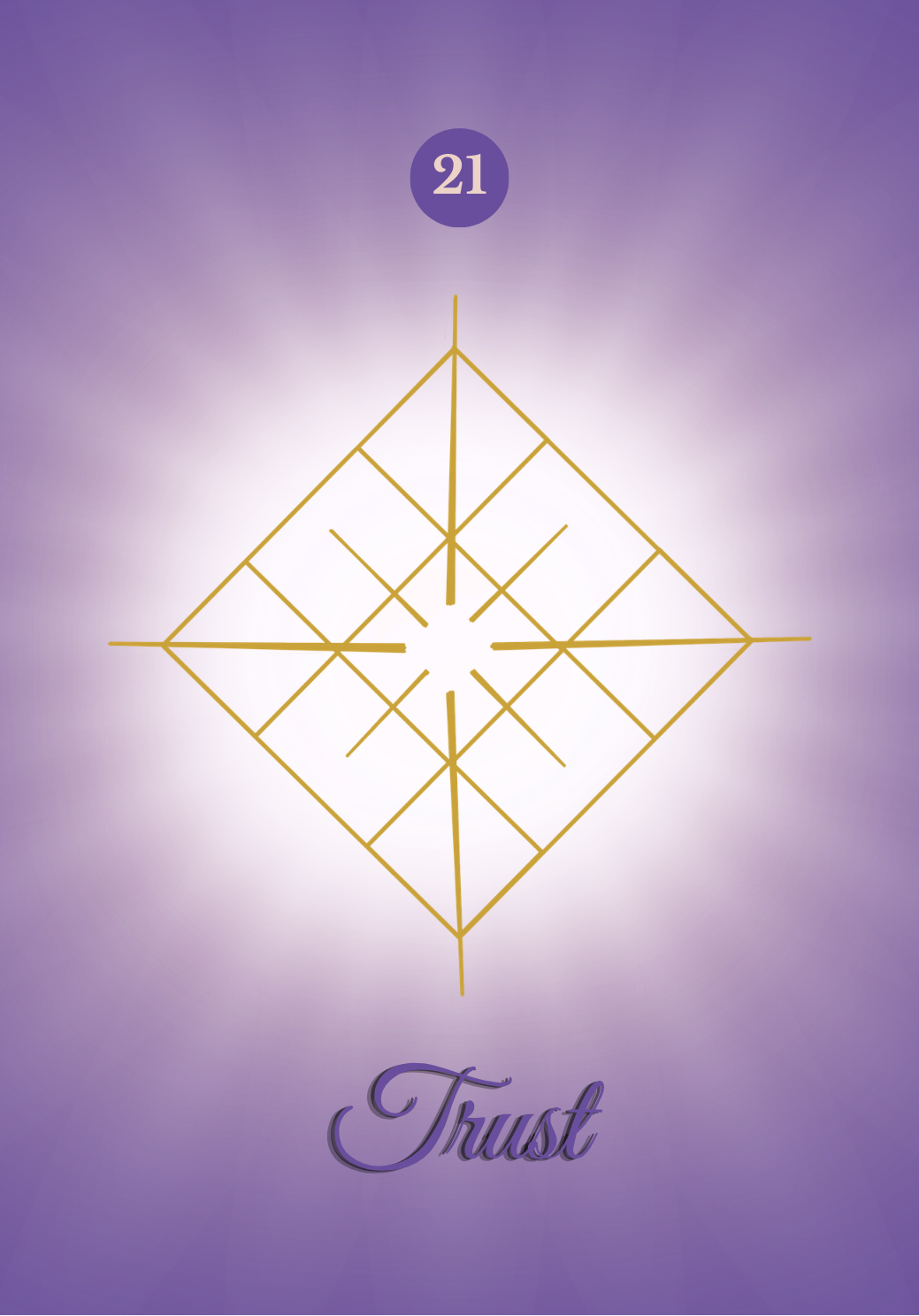 An original Remembering You Light Code oracle card — luminous sacred geometry in lavender and blush