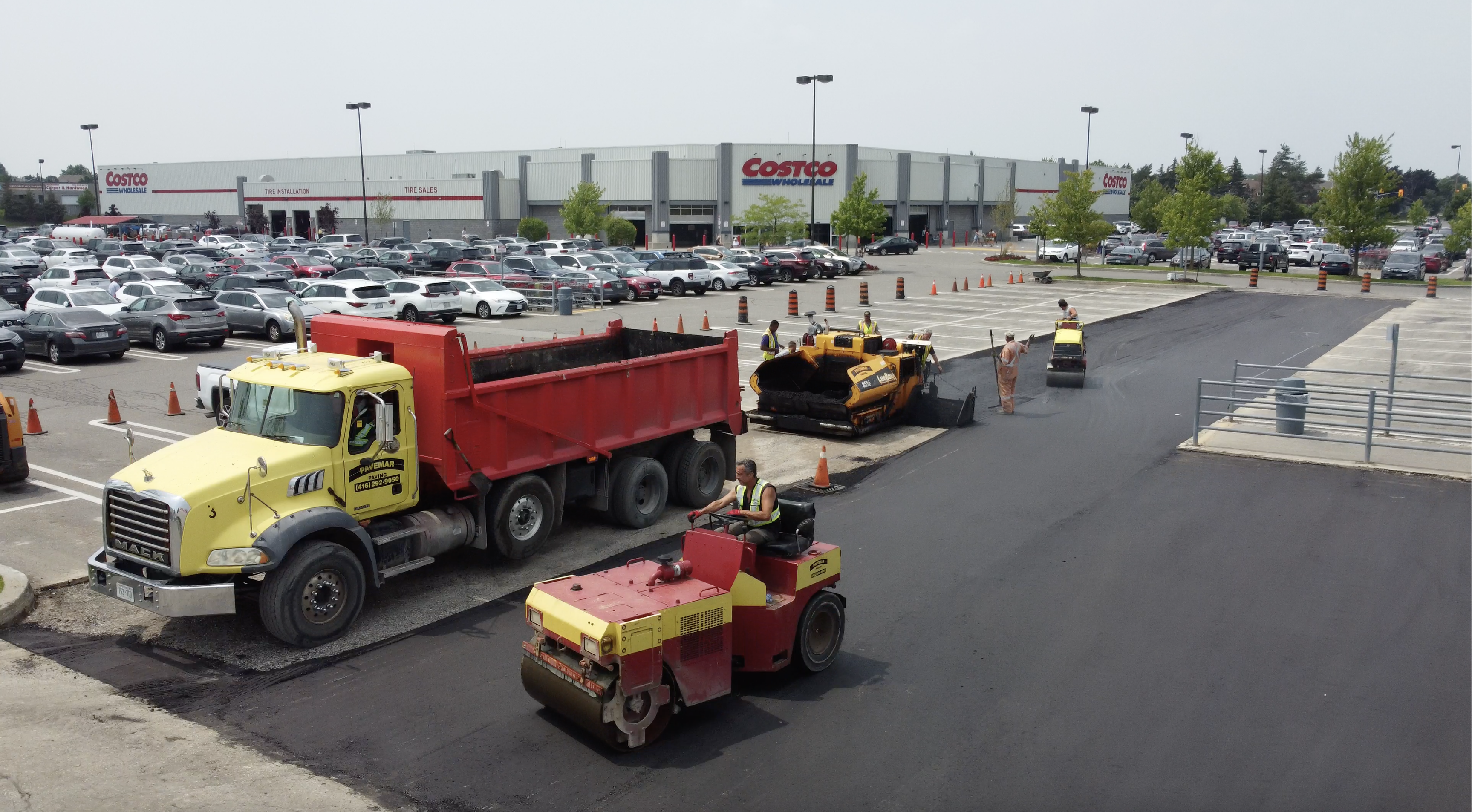 Parking Lot Repair for Costco in Mississauga| Pavemar Paving