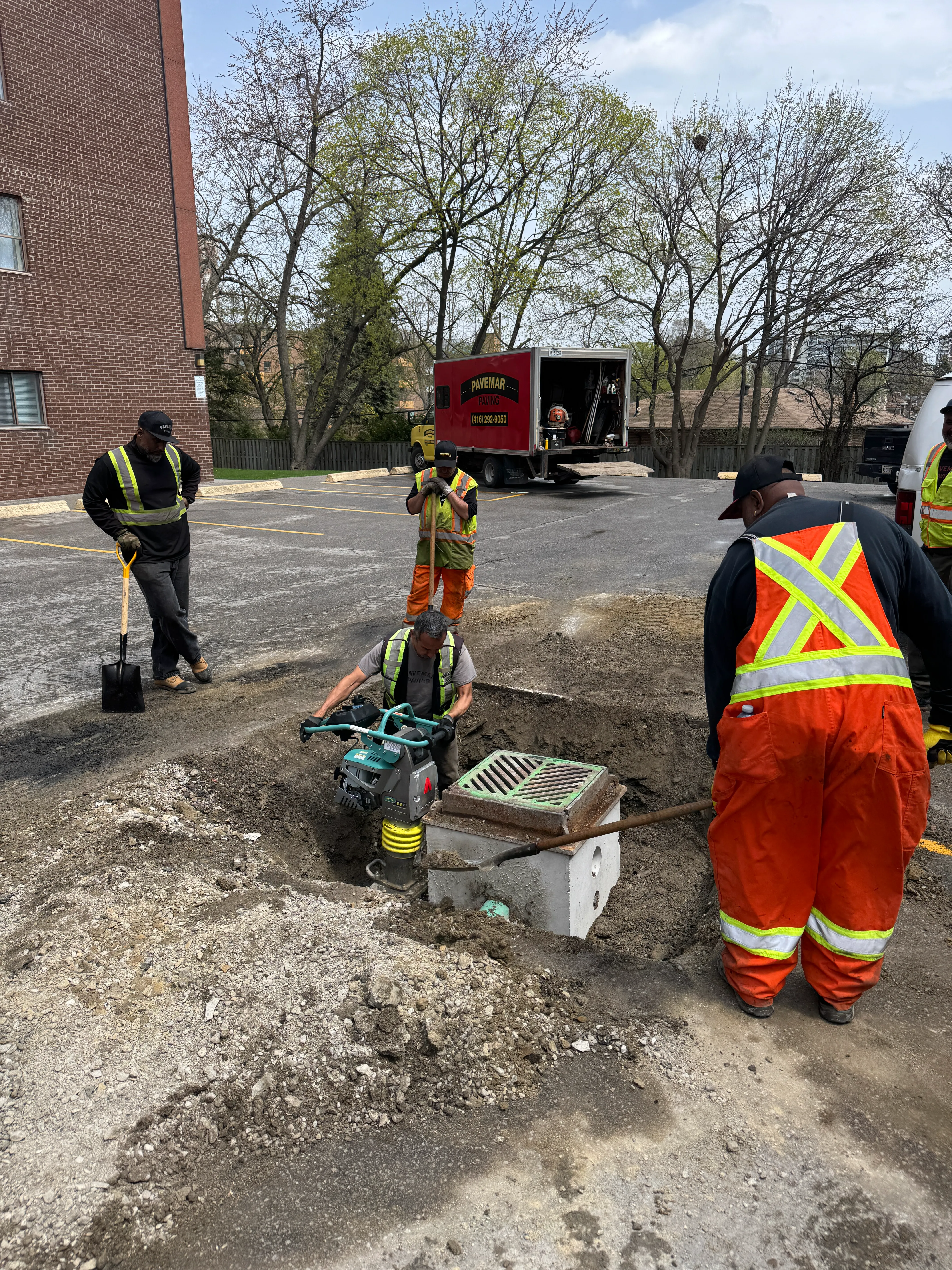 Catch Basin Installation and Repaving in Scarborough | Pavemar Paving