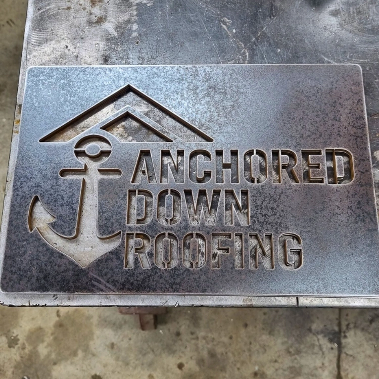 CNC waterjet cutting signage