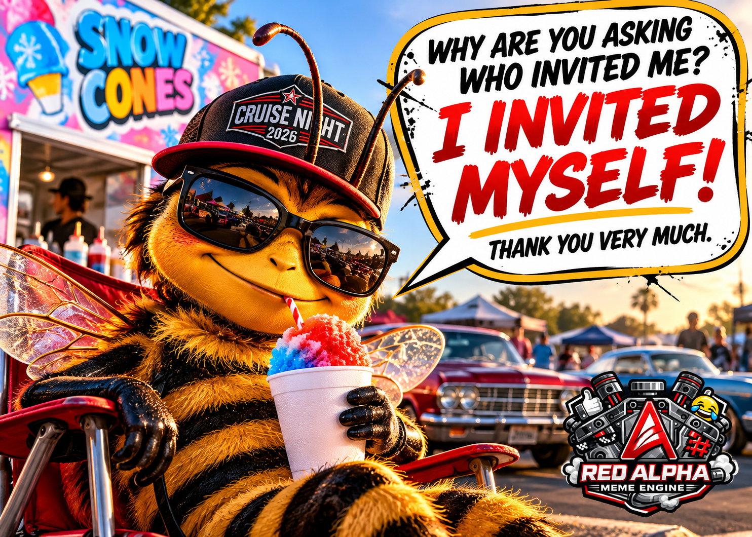 Red Alpha Meme Engine — Who Invited the Bees?