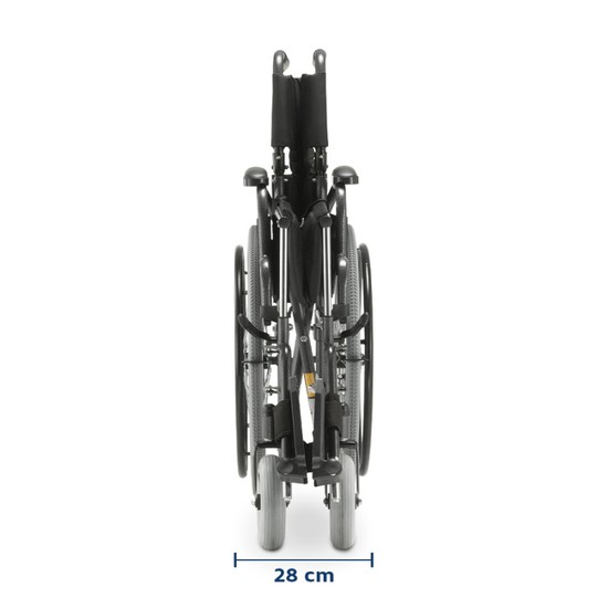 Cadeira de rodas D400 dobrada — 28 cm
