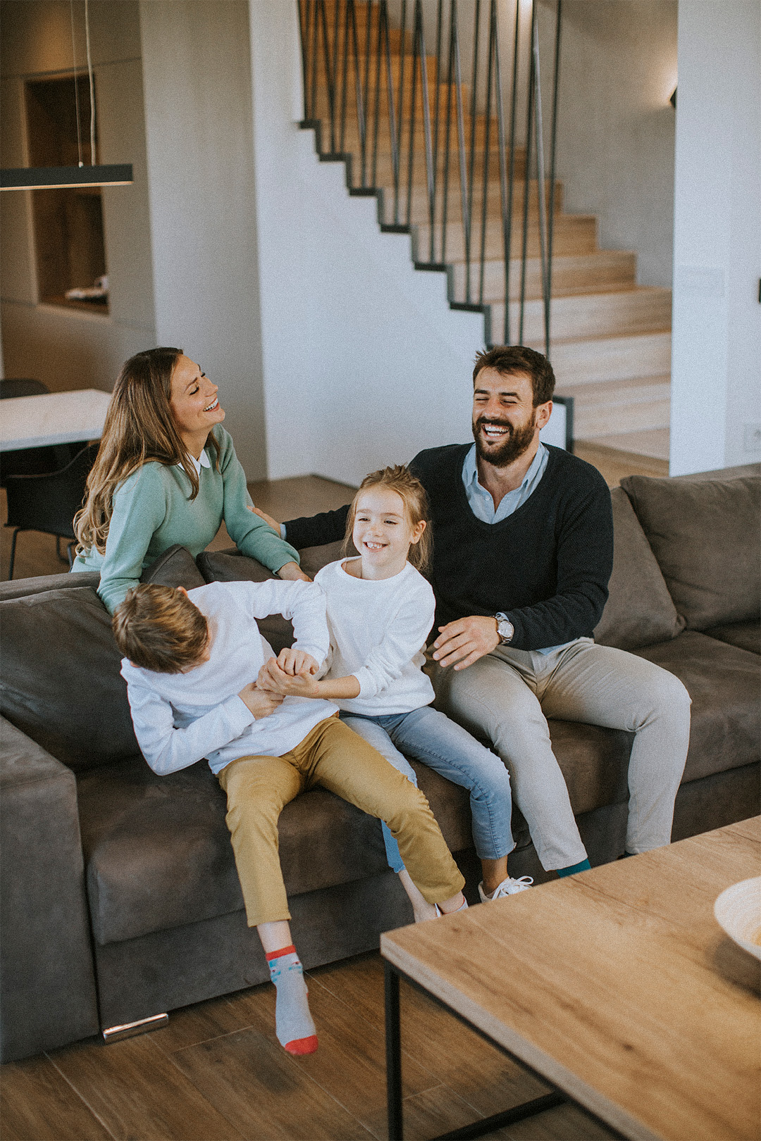 Children playing at home
