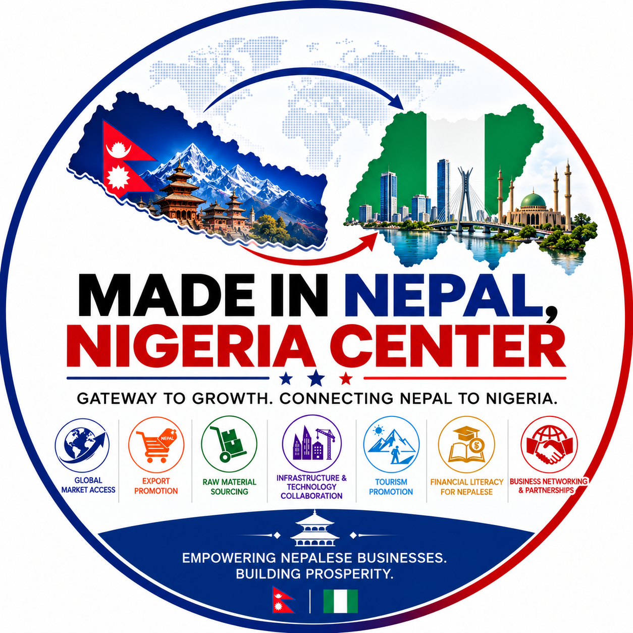 Made in Nepal, Nigeria Center logo