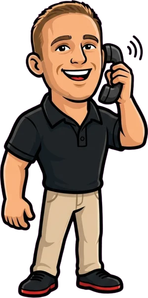 Innovative Mechanical mascot on the phone