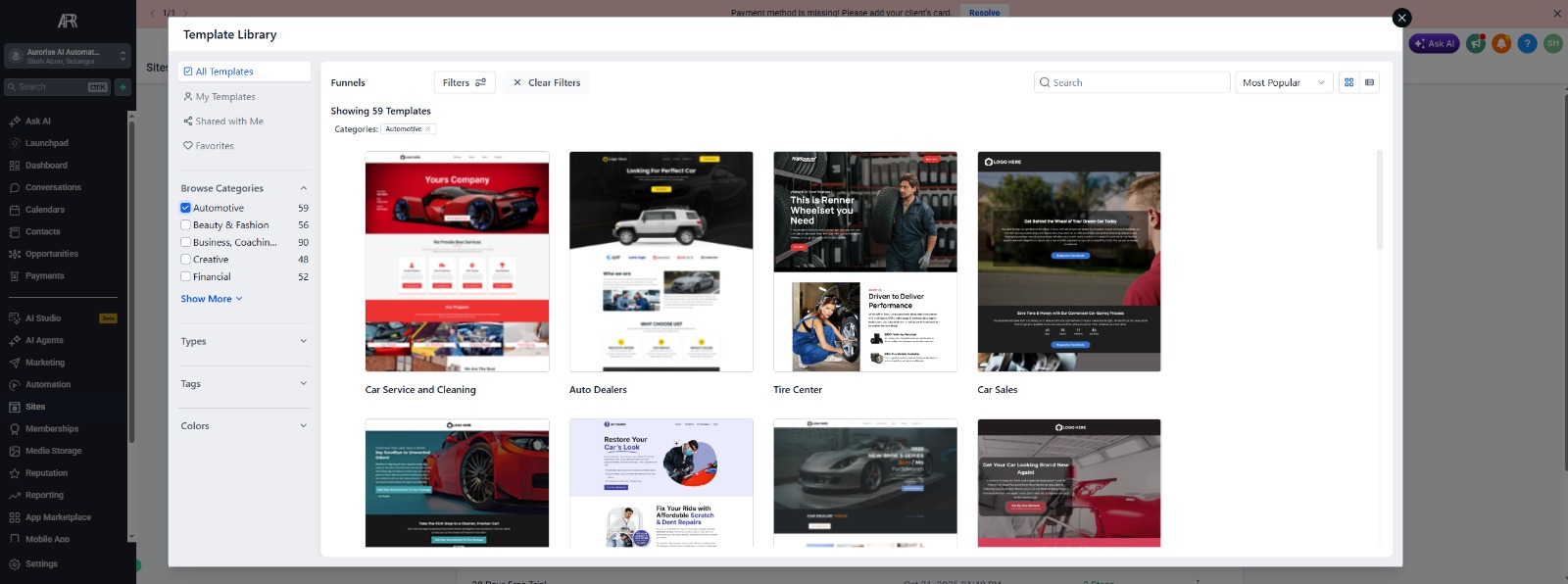 Funnels and Websites