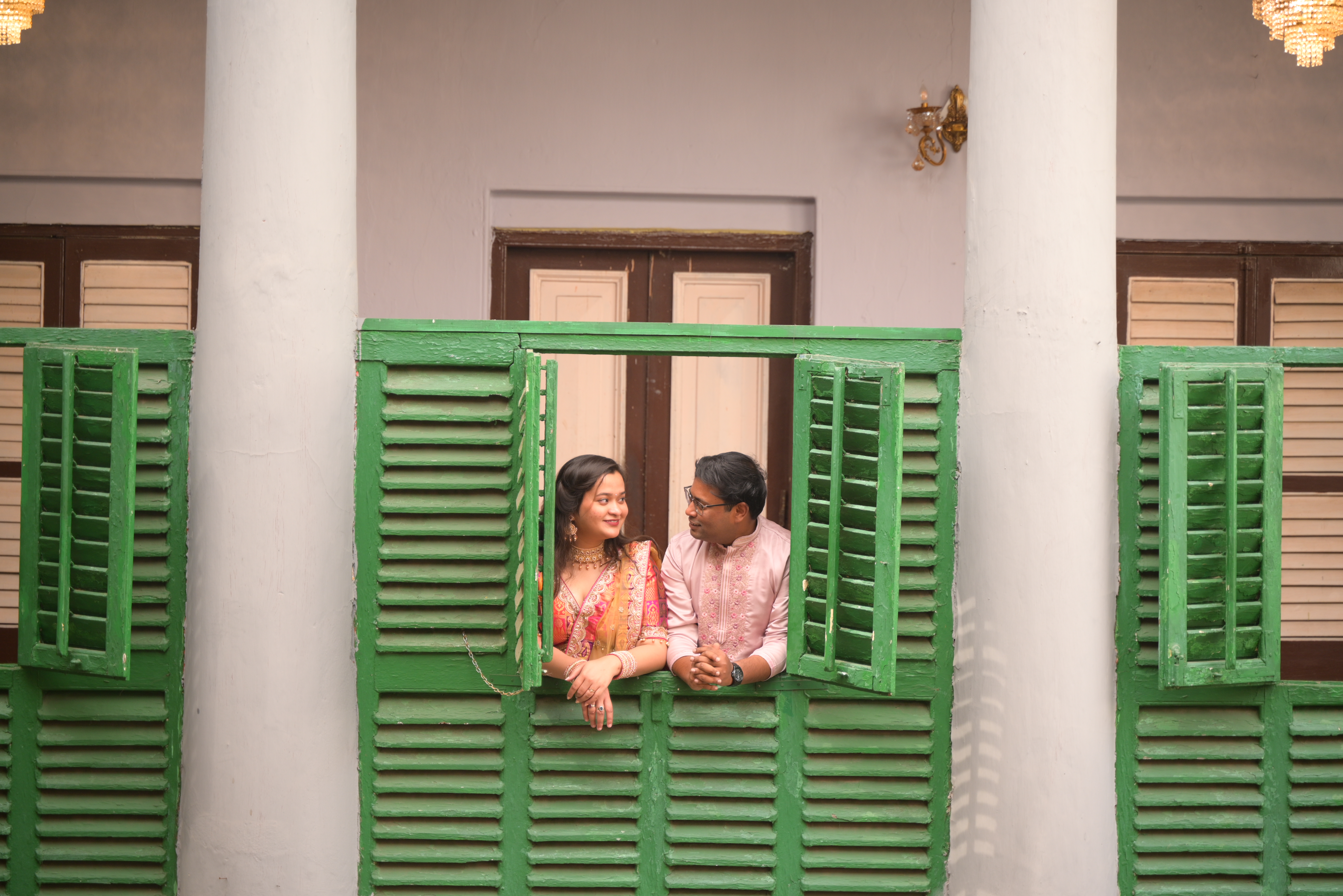 Priyanka and Aditya sharing a quiet moment at their celebration