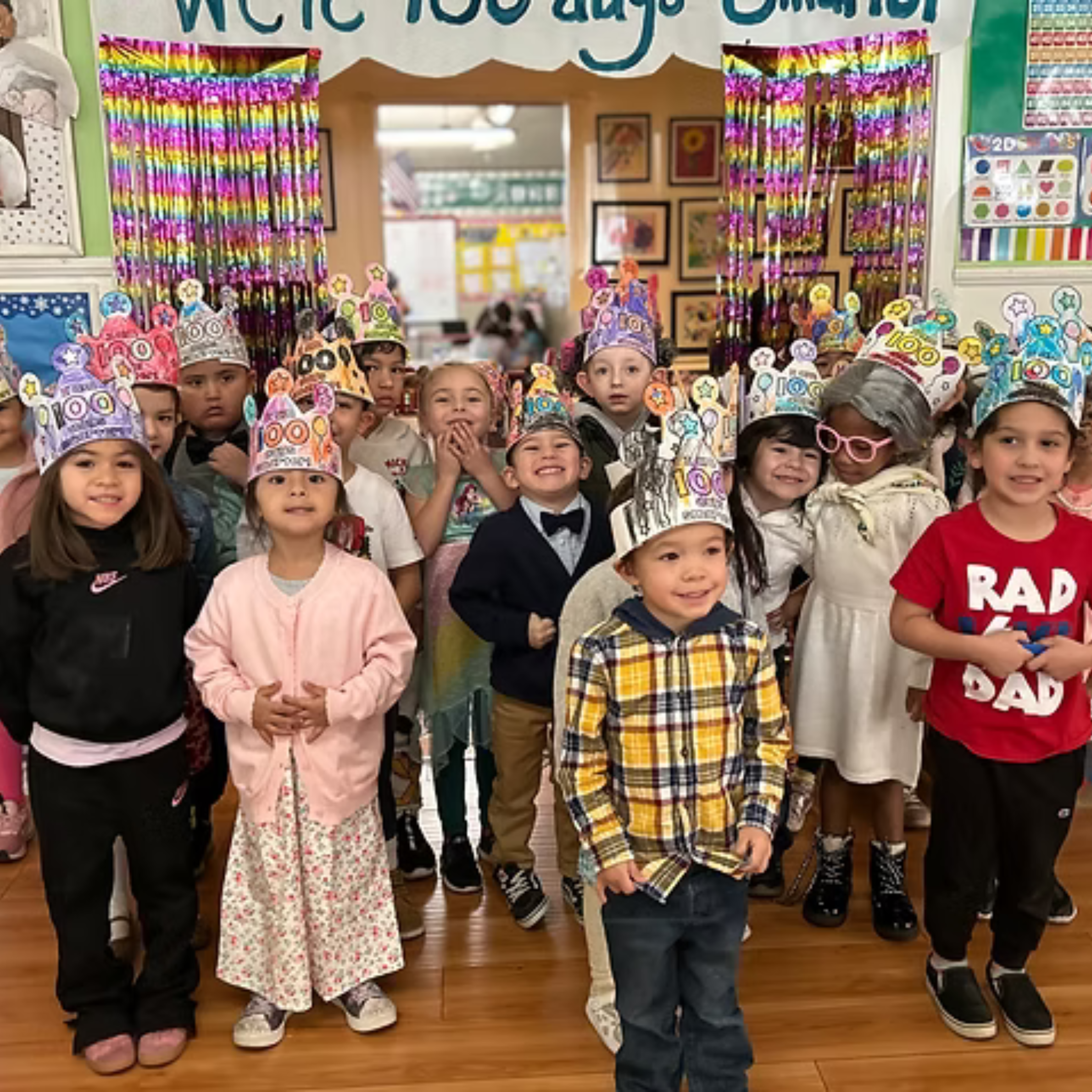 Students celebrating learning at Riverside Montessori Academy