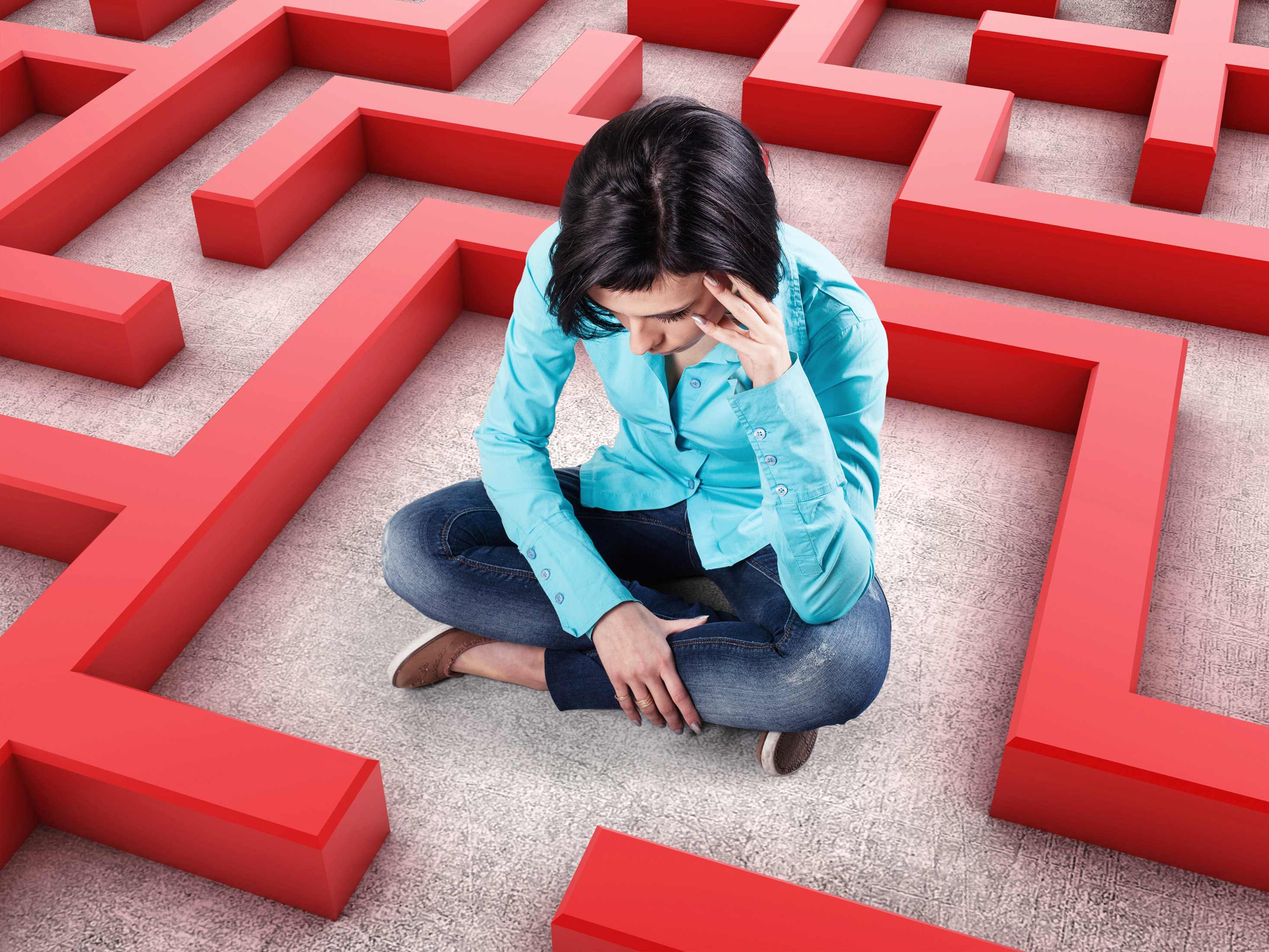 alone in a maze