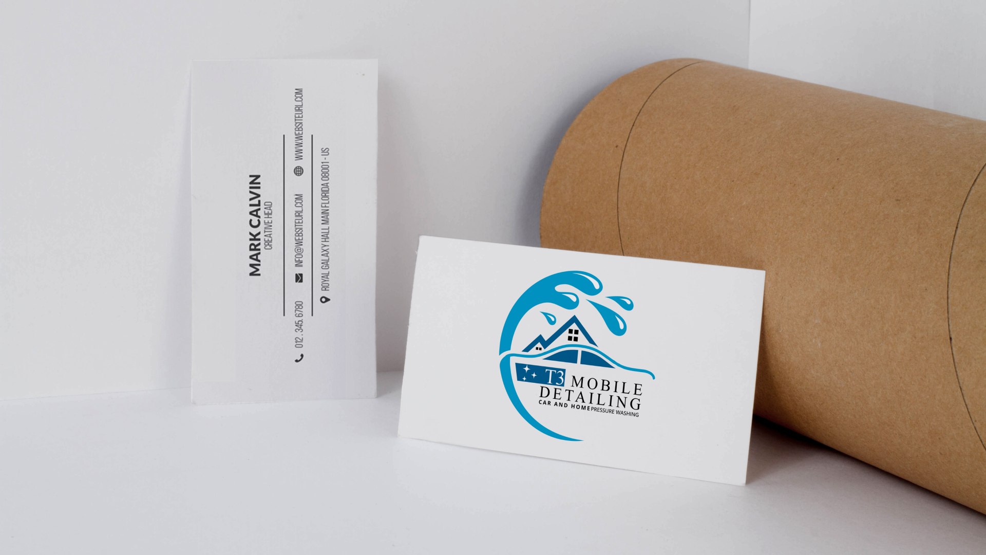 Eye-catching logo design for T3 Mobile Detailing, highlighting premium car wash services.