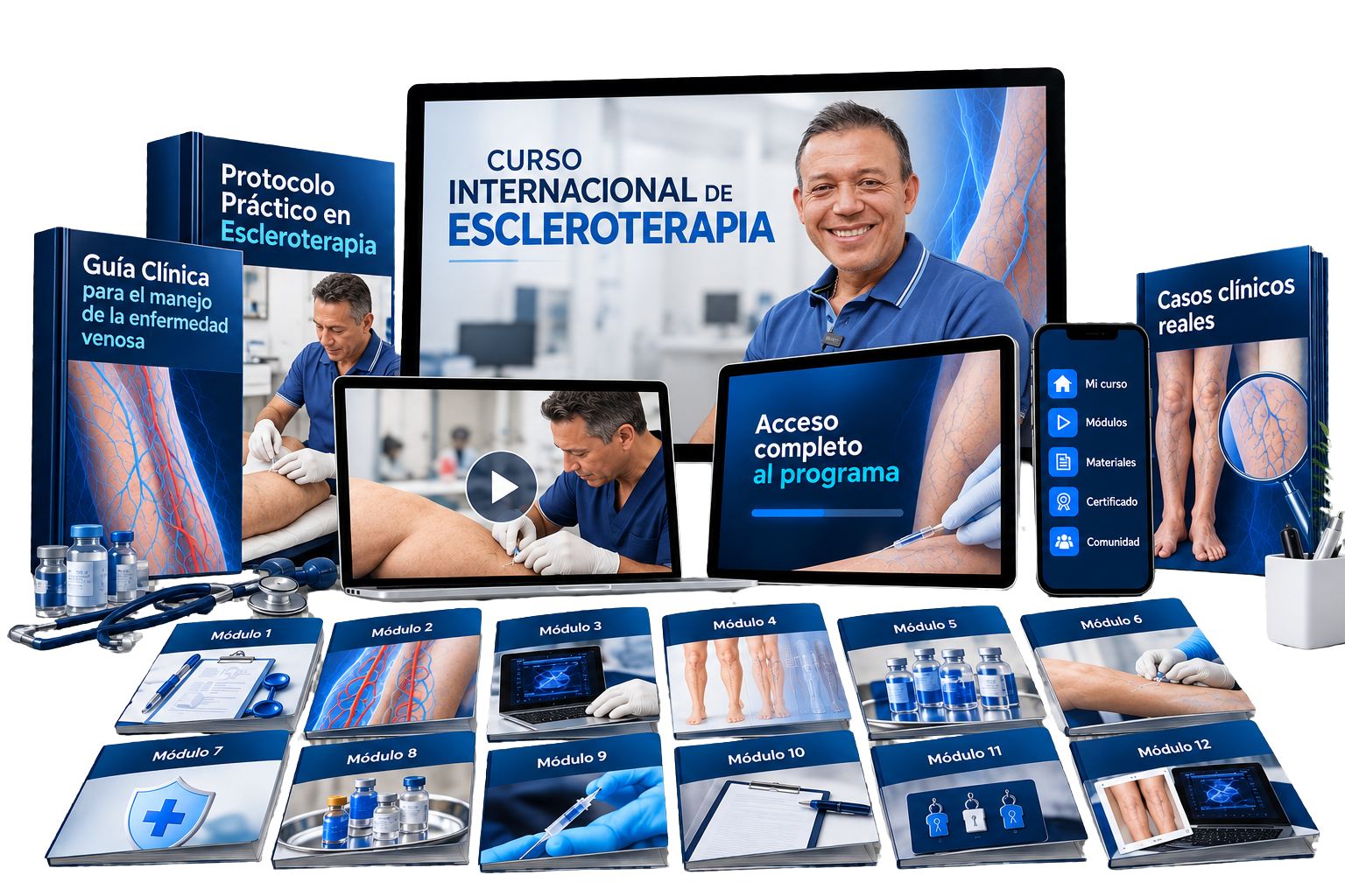 Protocolo Práctico en Escleroterapia — Material y casos clínicos del programa con el Dr. José Manuel González