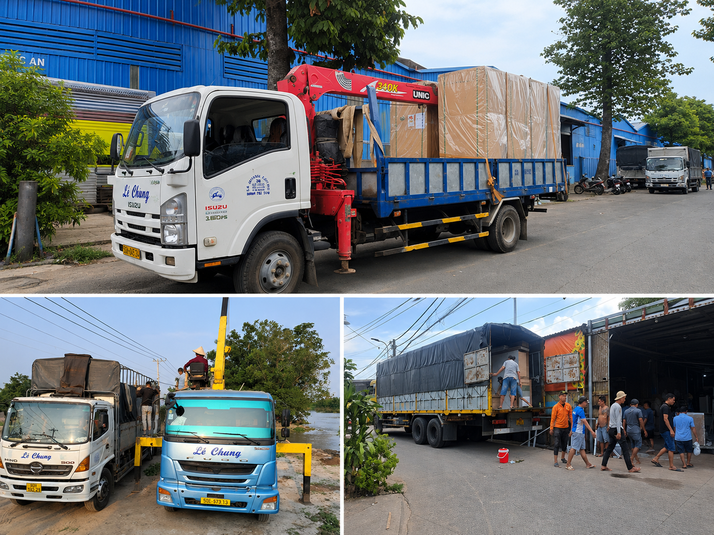 Lê Chung bốc xếp và vận chuyển hàng hóa thực tế Lê Chung bốc xếp và vận chuyển hàng hóa thực tế
