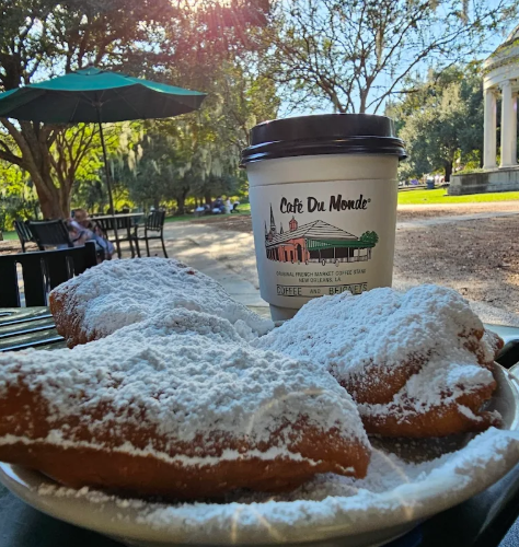 Cafe du Monde at City Park beignet stop in New Orleans