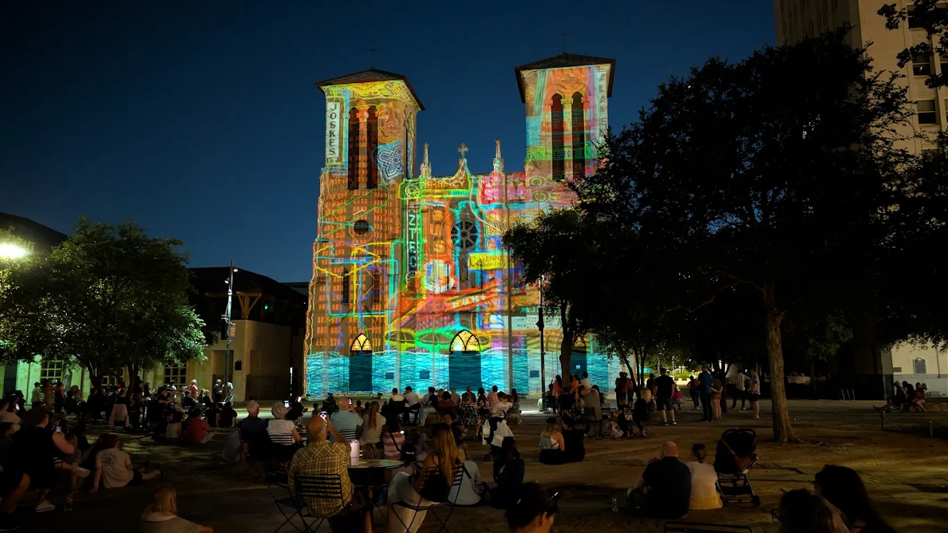 San Antonio The Saga light projection