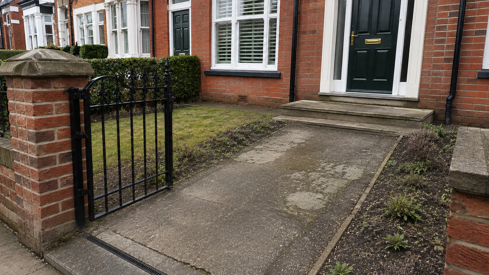 Before paving transformation by SY Paving & Landscaping Specialists in Liverpool