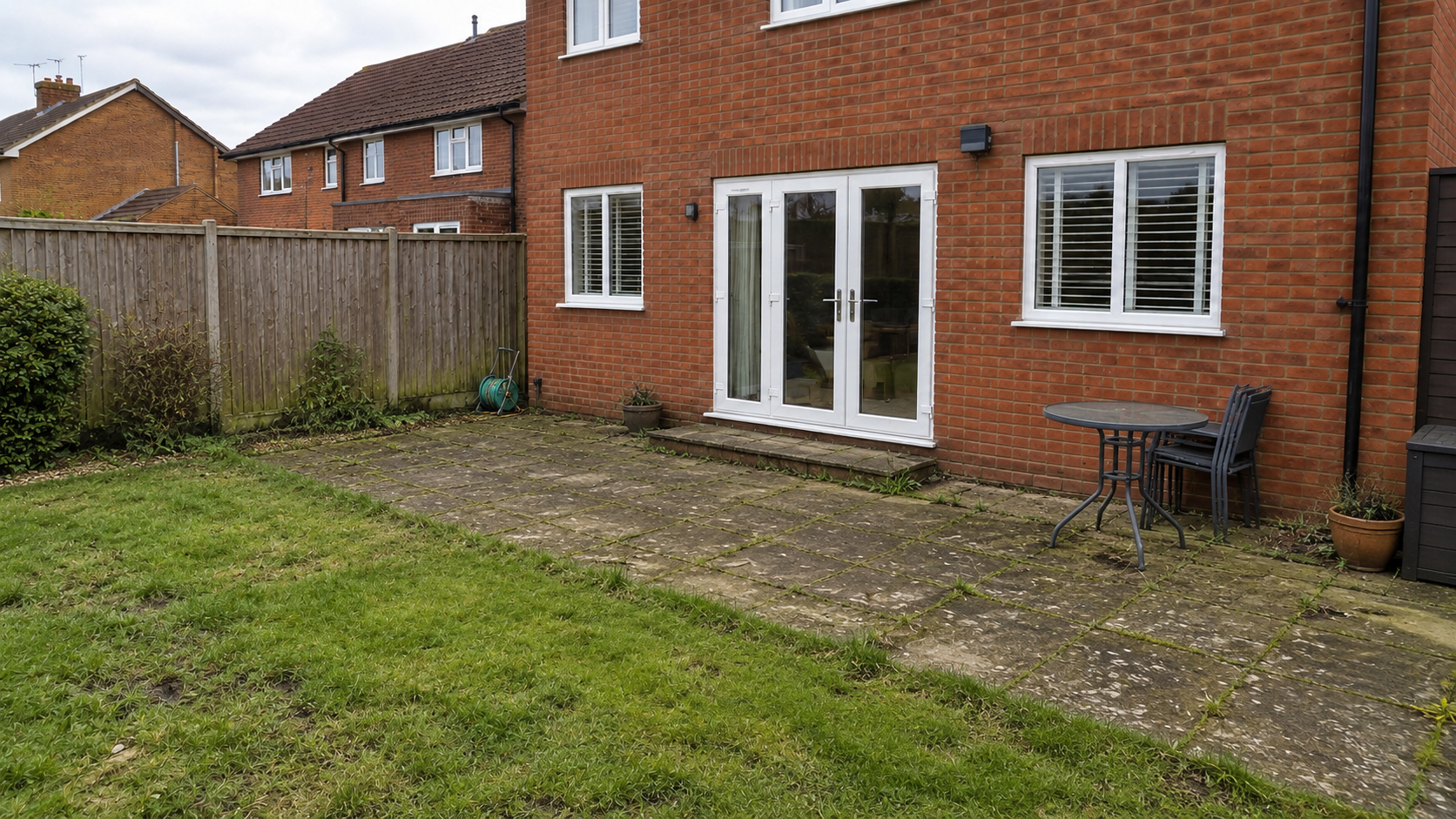 Before patio transformation by SY Paving & Landscaping Specialists in Liverpool