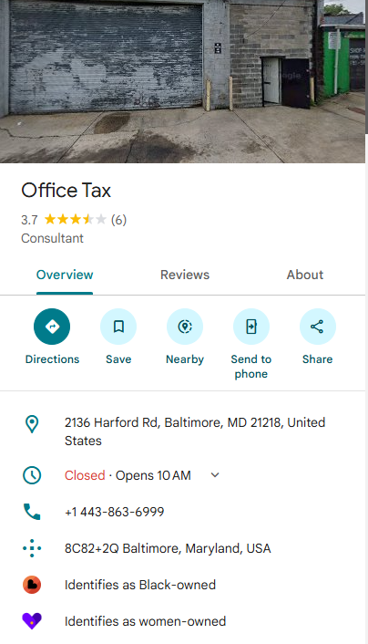Office Tax Location
