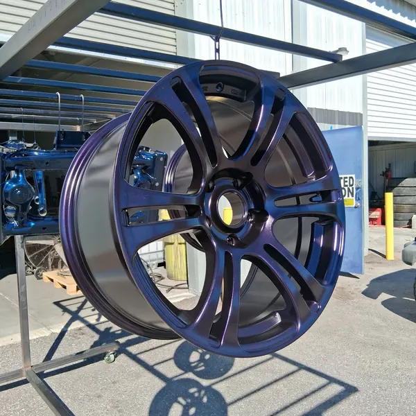 Candy purple powder coated wheel