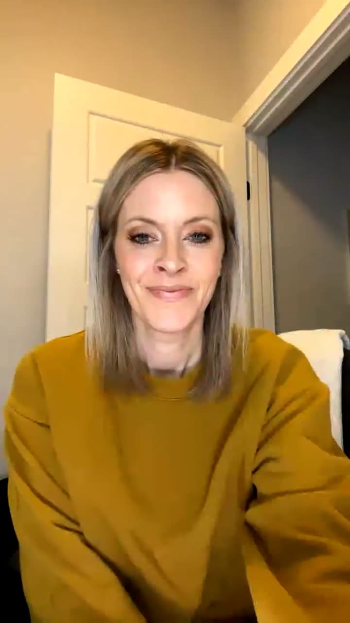 Lindsey, speaking to camera at home