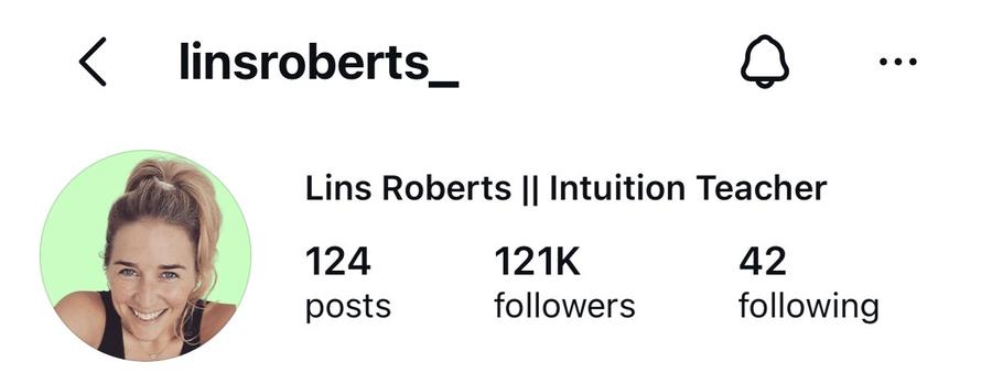 linsroberts_ profile: 124 posts, 121K followers, Intuition Teacher