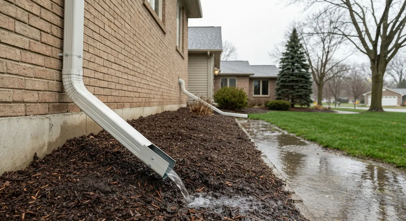 Downspout extension and repair