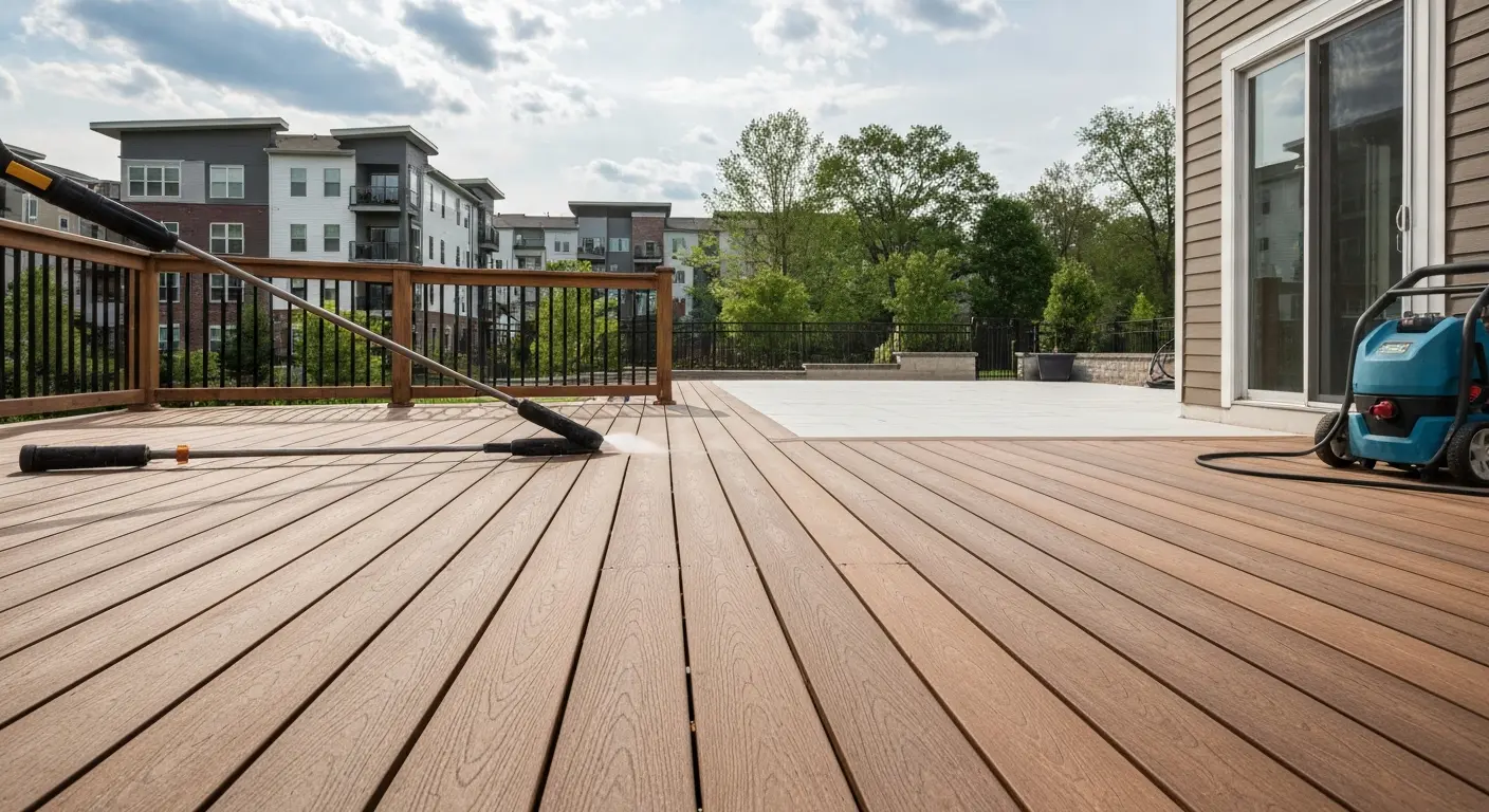 Deck and patio washing