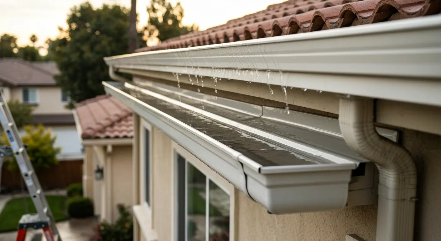 Clean gutters after professional service