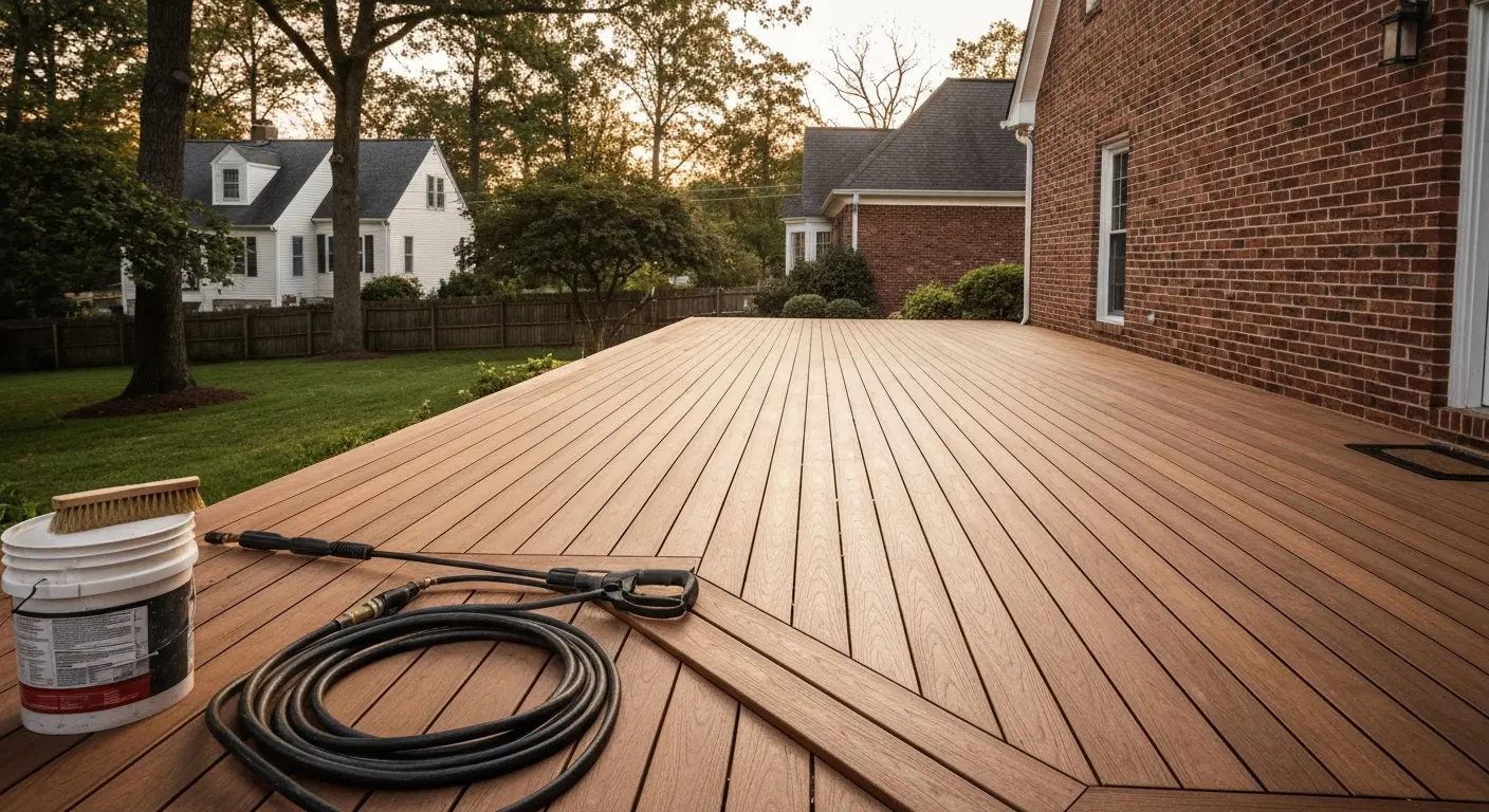 Deck and patio cleaning