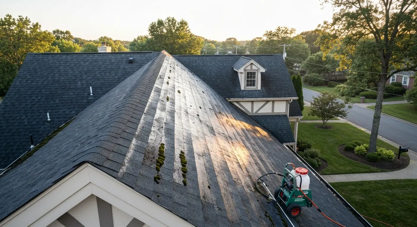 Roof and gutter cleaning