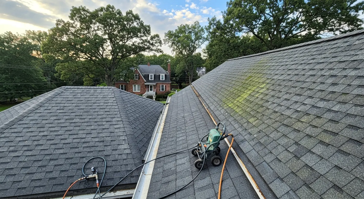 Roof cleaning service